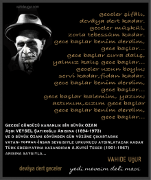 dev�ya dert geceler / vahide u�ur 